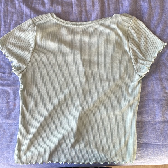 Teal button down showet sleeve - Picture 2 of 2